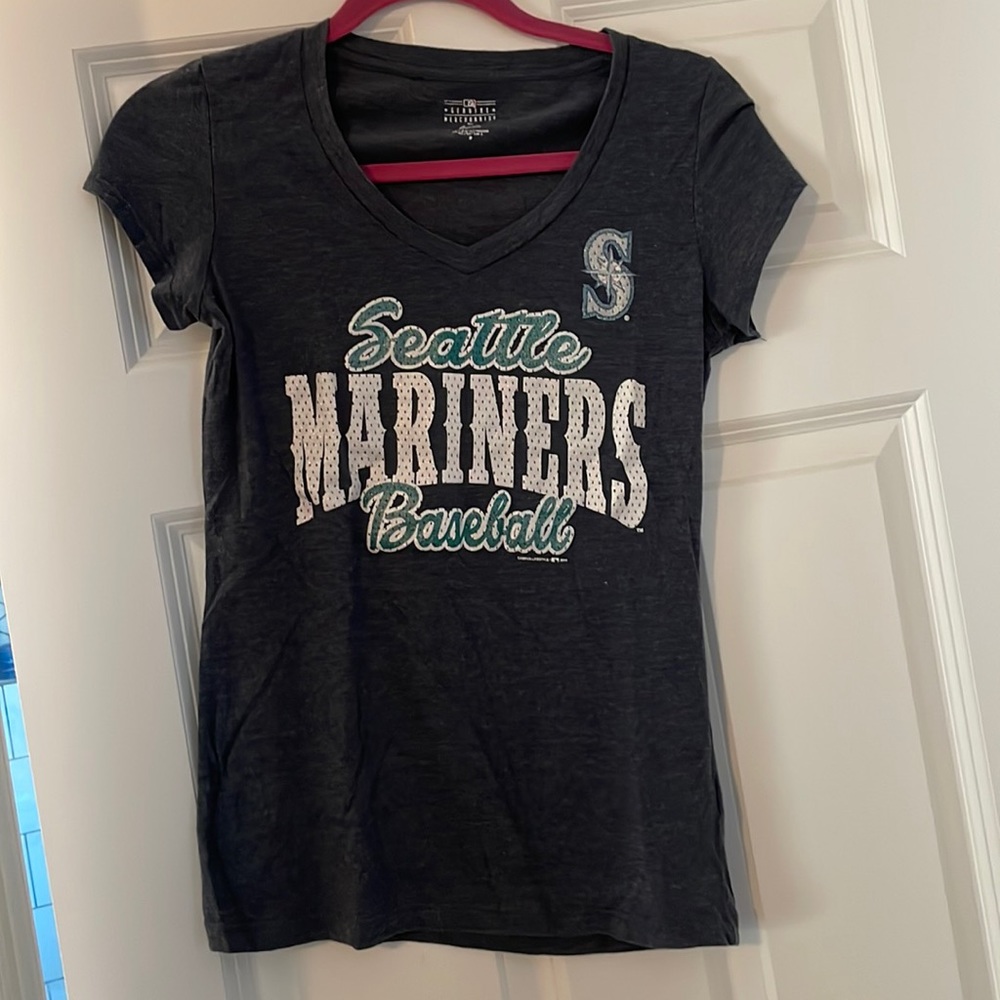 Seattle Mariners, short sleeve shirt, size medium, navy